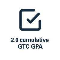 2.0 cumulative GTC GPA